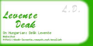 levente deak business card